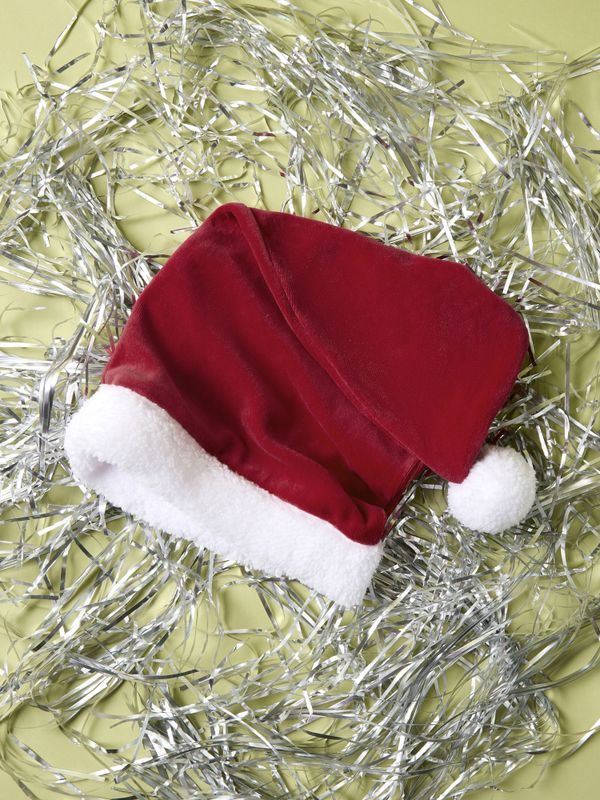 Nkmristmas rød velour nisselue