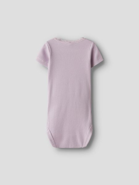 Name it, Nbfkab lillarosa kortermet ribbet body