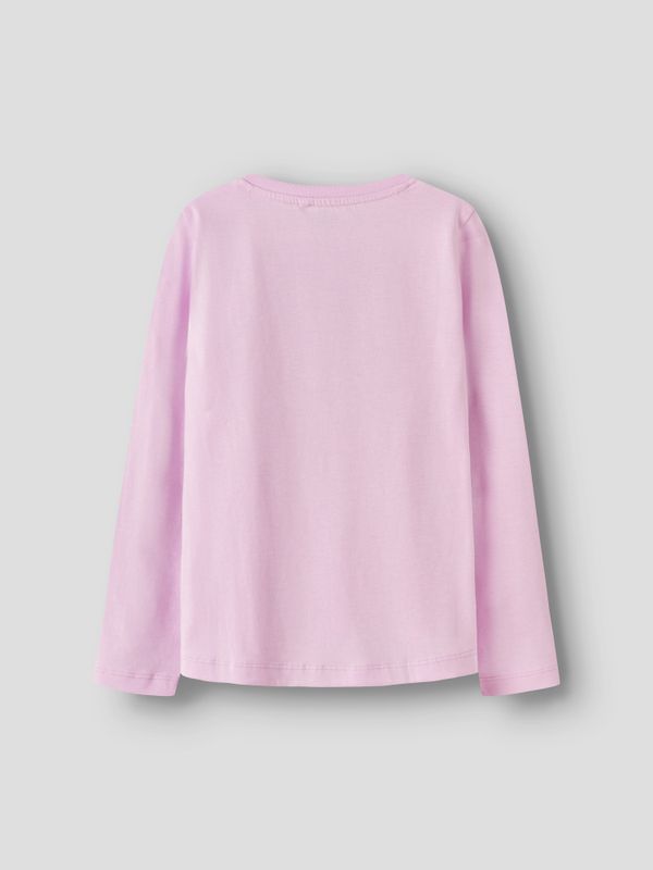 Nkfviolet rosa tynn genser med sommerfugl