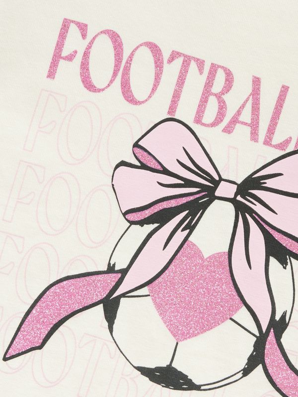 Nmfhinny offwhite t-skjorte med fotball print