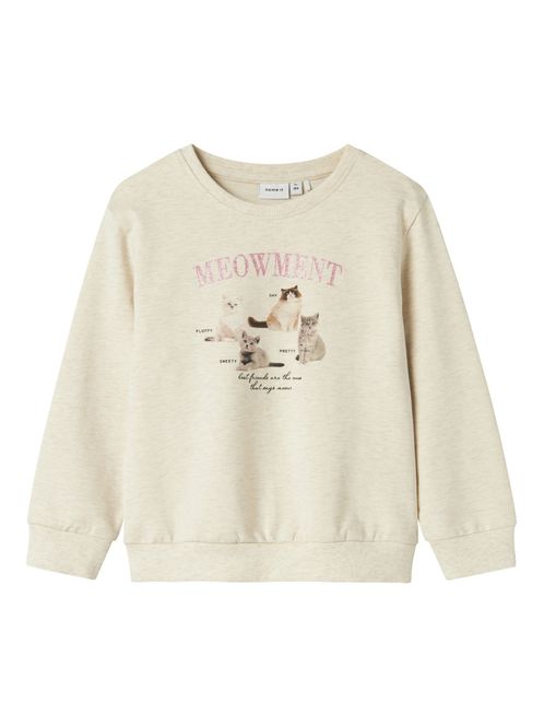 Hovedbilde Name it, Nmfboletta beige melert genser m/katter