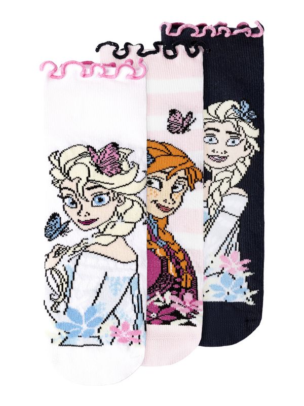 Nmfmesa 3 pk sokker med Elsa og Anna fra Frozen 