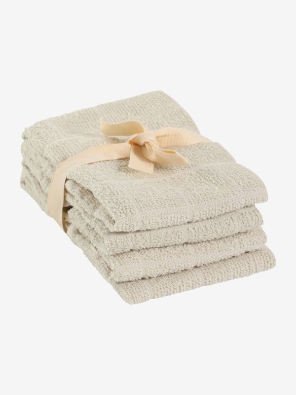 Pippi, 4-pk beige vaskekluter