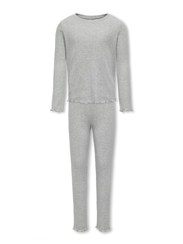Kogmunte lysegrått loungewear sett