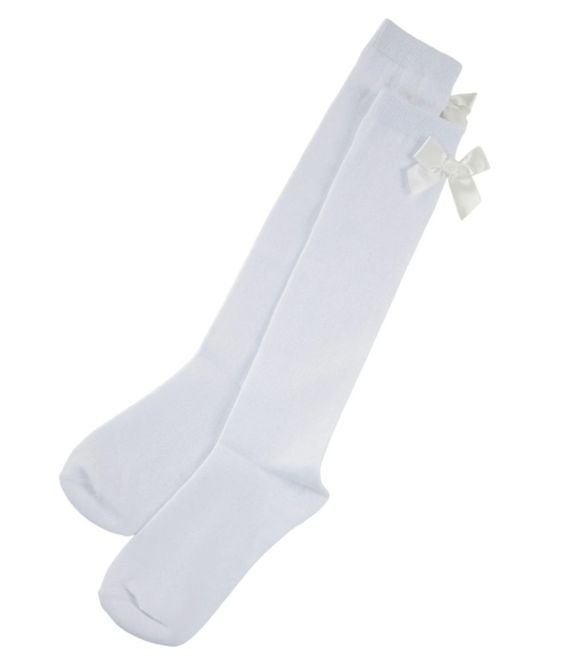 Hovedbilde Hvite festdrakt knestrømper