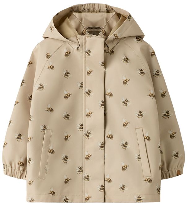 Hovedbilde Nmnlamint beige skalljakke med bier