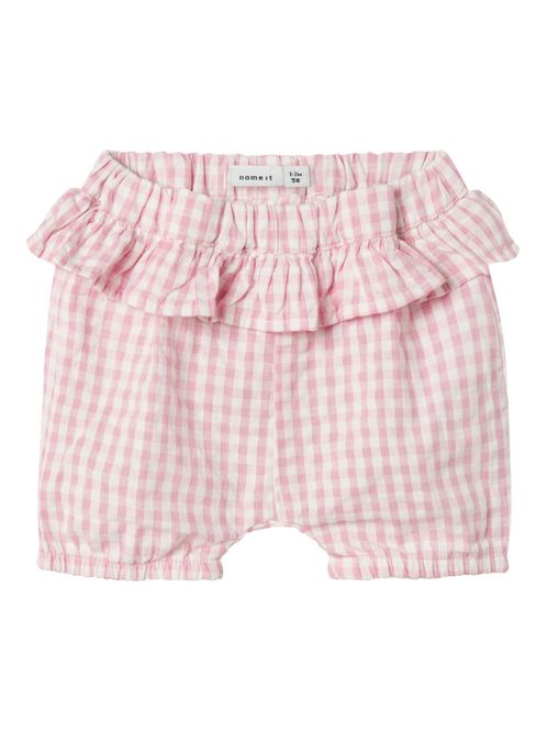 Hovedbilde Nbfhalmi rosa og hvit rutete shorts