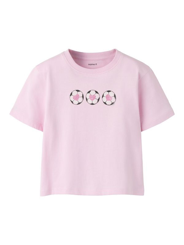 Nmfhinny rosa t-skjorte med fotball print