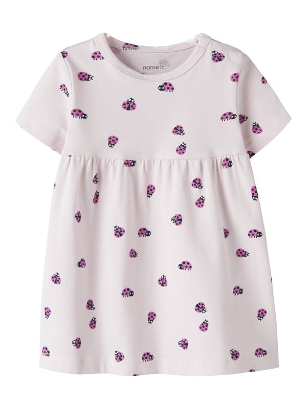 Nbfvandora lyserosa kjole med marihøner