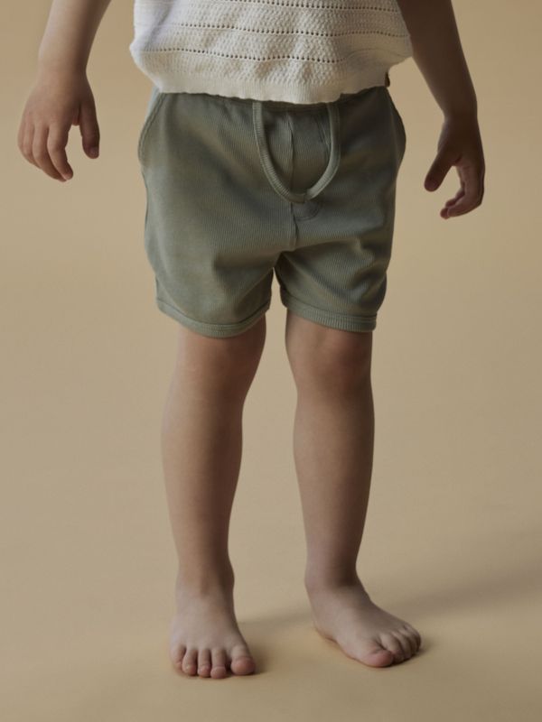 Nmmgago ribbet dus grønn shorts