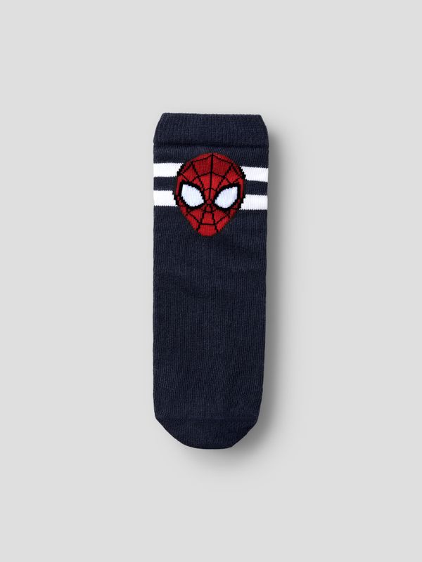 Nmmfranky mørkeblå sokker m/ Spiderman motiv