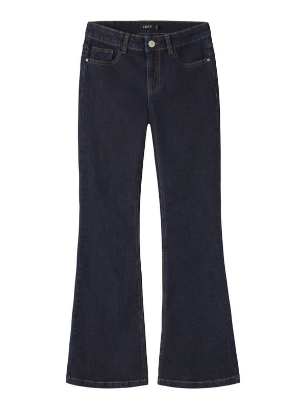 Nlfblibling mørkeblå flared jeans m/dekorative baklommer