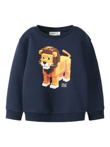 Hovedbilde Name it, Nmmsigurt m&oslash;rkebl&aring; genser m/l&oslash;ve