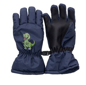 Hovedbilde Salto, Helmer m&oslash;rkebl&aring; hansker m/dinosaur