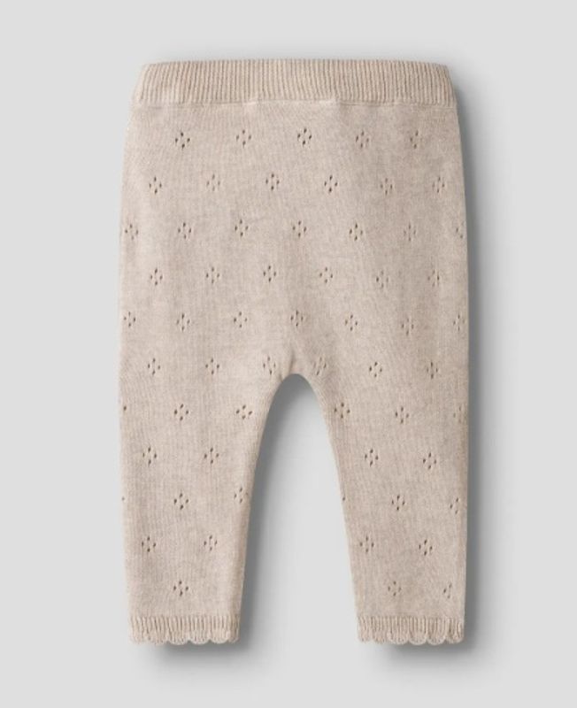 Nbfdiame beige strikket bukse