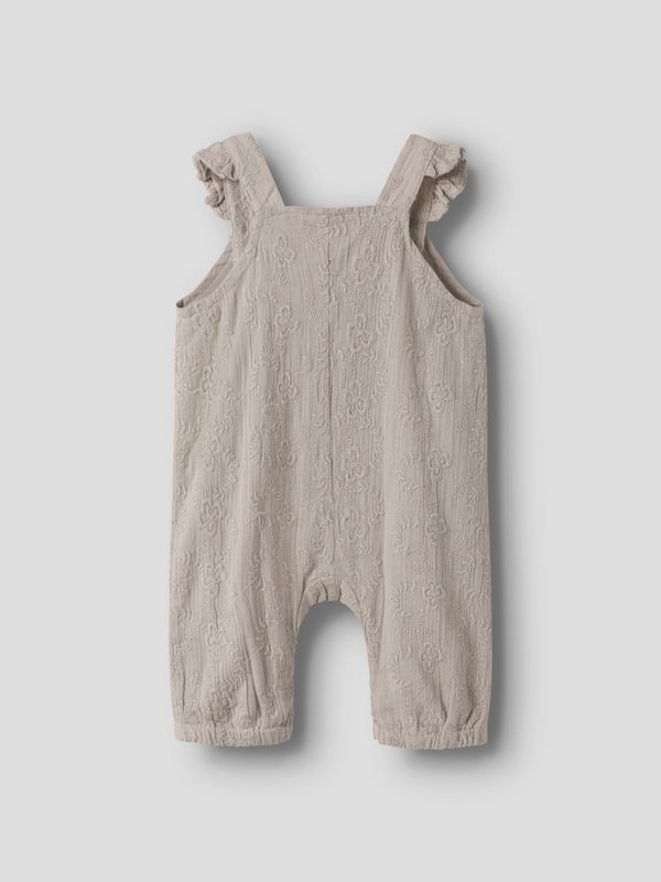 Nbfdatines gråbeige overall m/blomster