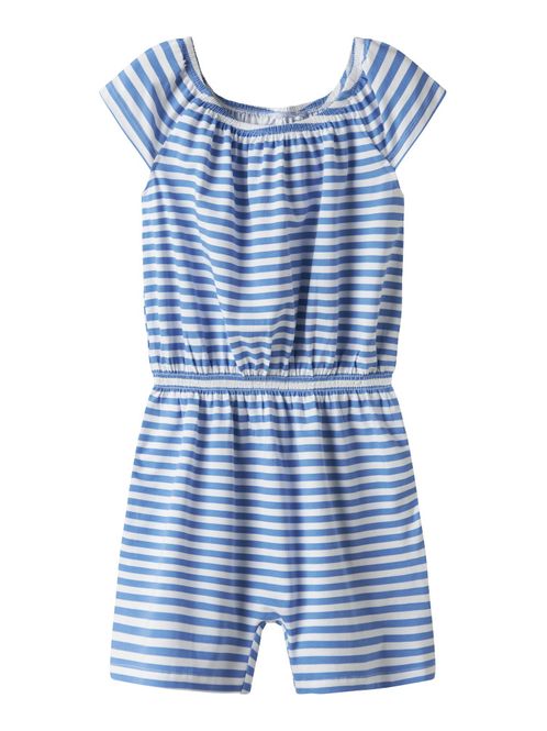 Hovedbilde Nkfjoane  hvit og kongeblå stripete playsuit 