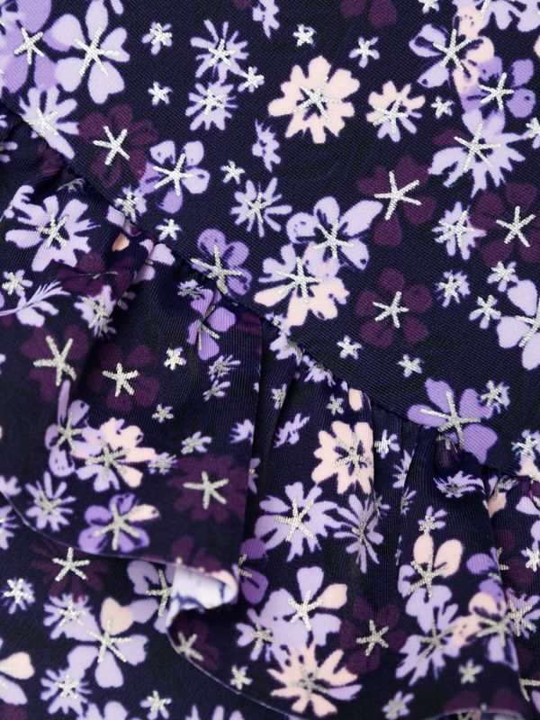 Nmfzuna mørkeblå badedrakt m/blomster