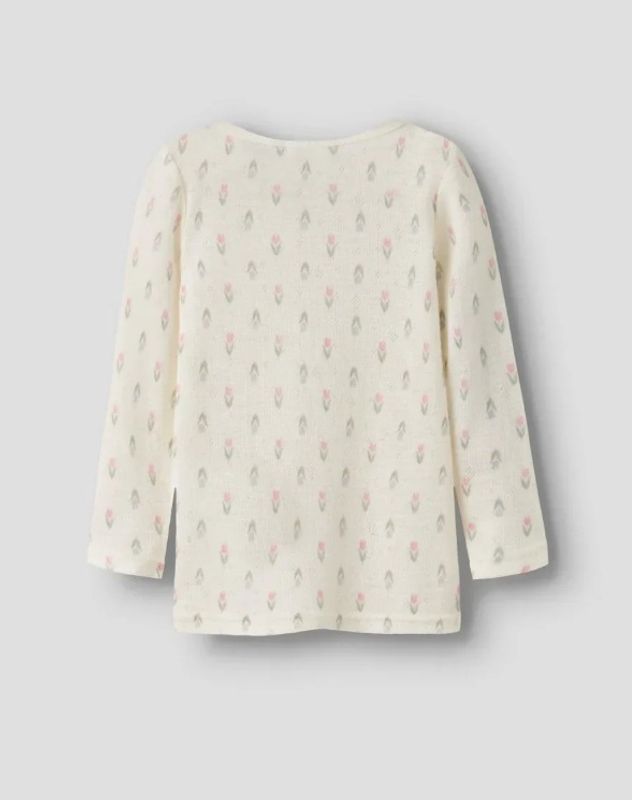 Nmfwang offwhite ullgenser m/blomster