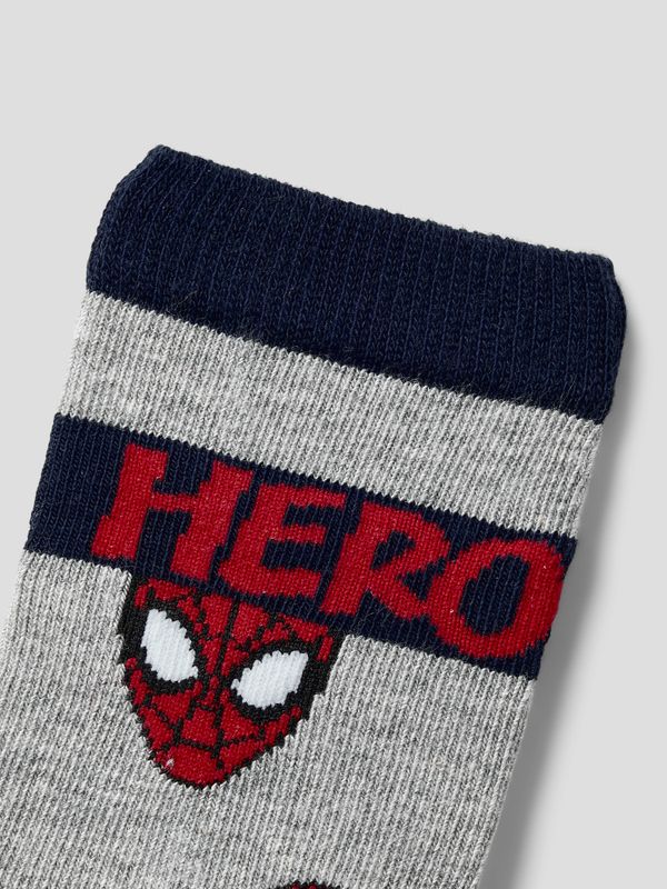 Nmmfranky grå sokker m/ Spiderman motiver