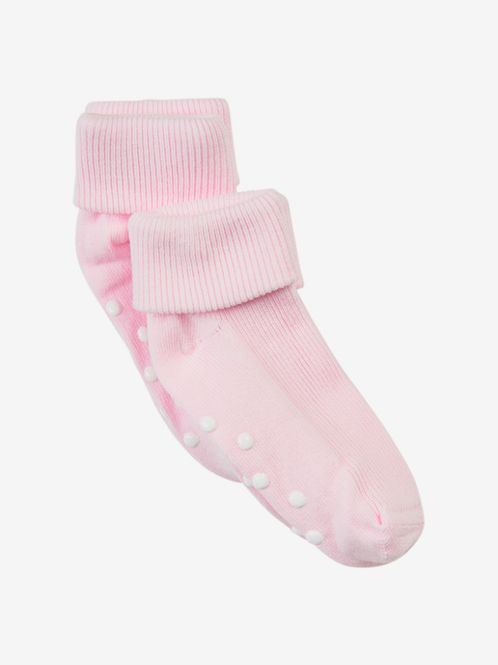 Hovedbilde Minymo, Baby rib antiskli 2-pk lyserosa sokker