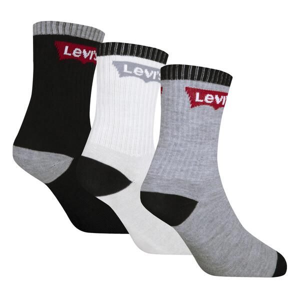 Levi's, 3-pk regular cut svarte / hvite / grå sokker