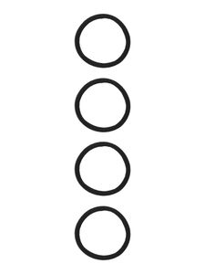 Hovedbilde Nkfriga 4pk h&aring;rstrikker i svart m/glitter