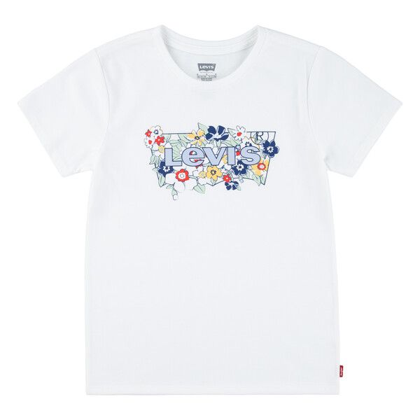 Levis, Batwing hvit t-skjorte m/ blomsterlogo