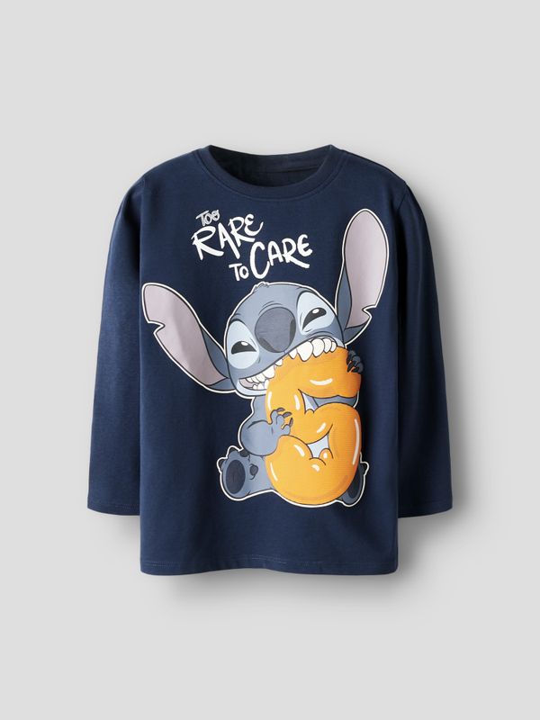 Nmmolly mørkeblå tynn genser med Stitch