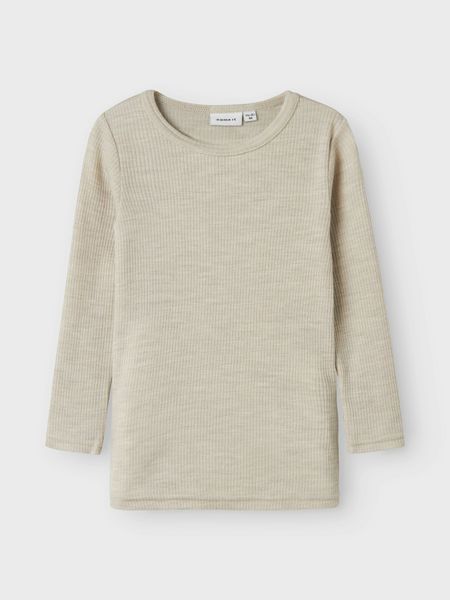 Name it, Nmnwax lys gråbeige ullgenser
