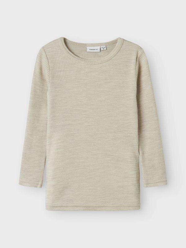 Nmnwax lys gråbeige ullgenser