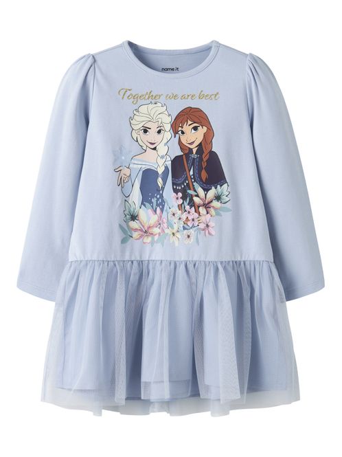 Hovedbilde Nmfjalira lyseblå kjole med Frozen print