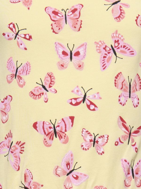 Kmgcally gul playsuit med sommerfugler