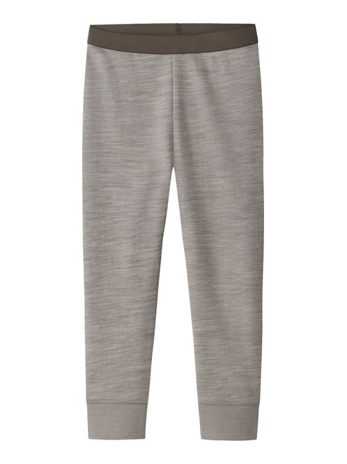 Hovedbilde Nmmwuppo ull/bomull gråbeige stilongs