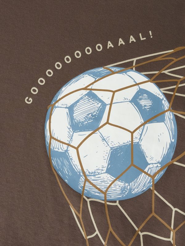 Nmmdawkings brun genser med fotball print