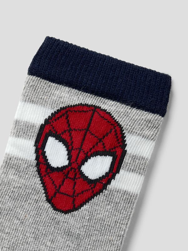 Nmmfranky grå sokker m/ Spiderman motiv