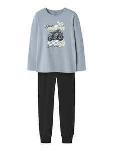 Hovedbilde Name it, Nkmnightset lysebl&aring; og svart pysj ...