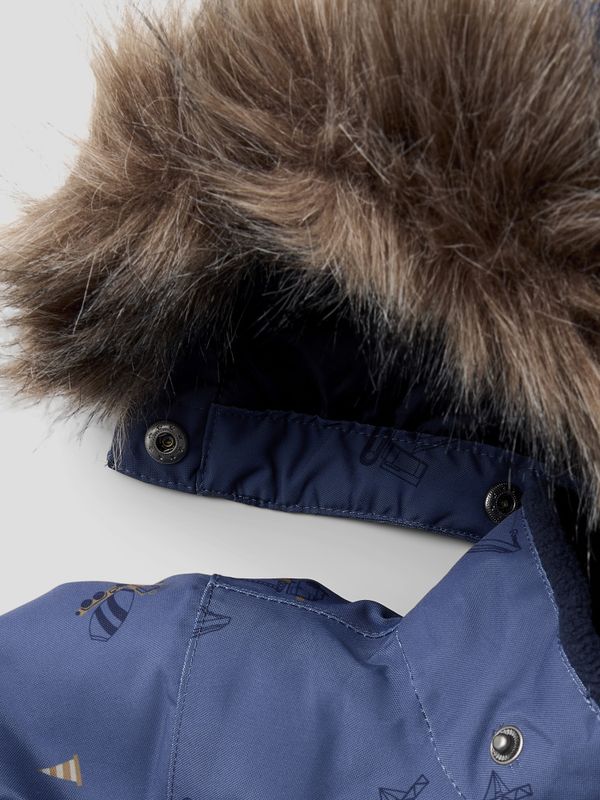Nmfsnow10 blå vinterdress m/anleggsmaskiner