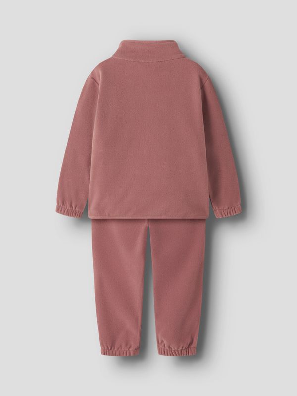 Nmflaspektra mørk ferskenrosa fleece sett