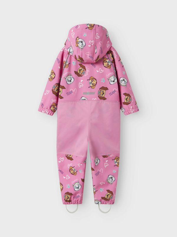 Nmfalfa08 ceriserosa softshelldress med Paw Patrol