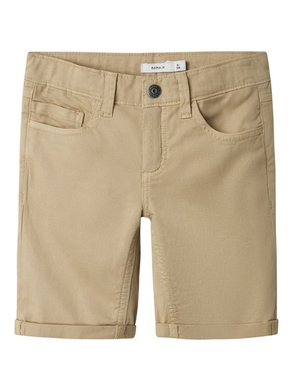 Nkmsilas beige twill shorts