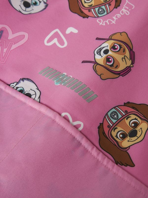 Nmfalfa08 ceriserosa softshelldress med Paw Patrol