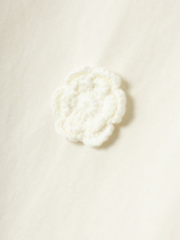 Nmflolly offwhite t-skjorte med heklede blomster
