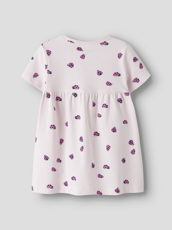 Nbfvandora lyserosa kjole med marihøner