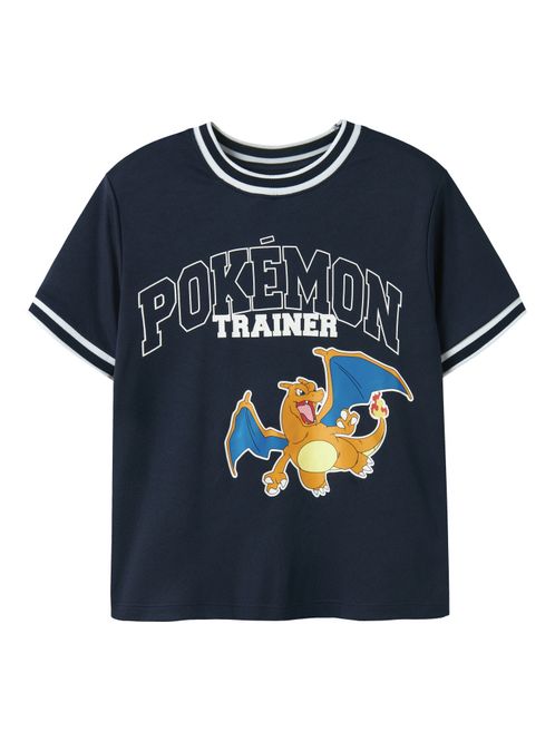 Hovedbilde Nkmmoris mørkeblå t-skjorte med Pokemon