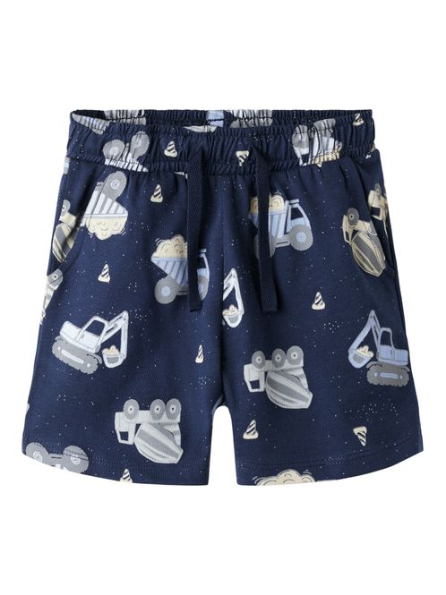 Hovedbilde Nmmhector mørkeblå shorts med anleggsmaskiner