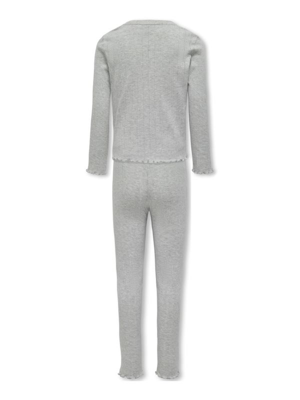 Kogmunte lysegrått loungewear sett