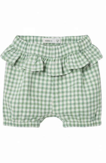 Hovedbilde Nbfhalmi grågrønn og hvit rutete shorts