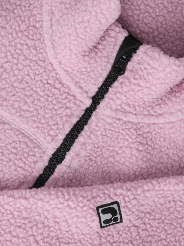 Nmfbulina rosa teddy fleece jakke