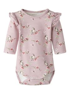 Hovedbilde Nbfbetty rosalilla body med fugler